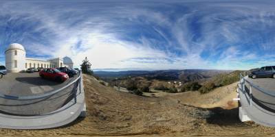 Outside the 36-inch refracting telescope at Lick Observatory
